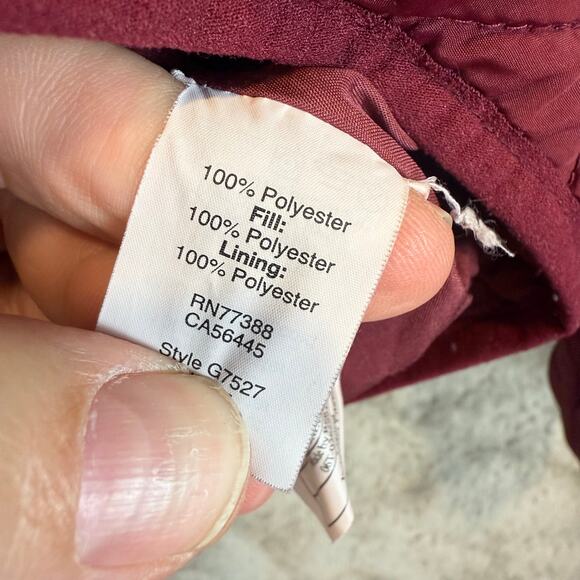 J. Crew Downtown Quilted Field Jacket Utility Barn XS Extra Small Maroon Red - Picture 6 of 9